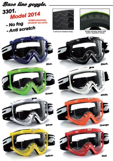 PROGRIP GOGLE PG3301-101 NASWA KOLOR BIAŁY (SZYBA PG3210 ANTISCRATCH, NO FOG, ANTI UV) (3301-101) - OFERTA SPECJALNA PRO GRIP