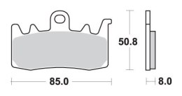 SBS KLOCKI HAMULCOWE KH630 RACING DUAL SINTER KOLOR ZŁOTY TARCZA LEWA PRZÓD PASUJE DO: APRILIA, BMW, DUCATI (STOSOWAĆ Z 900DS-2) SBS