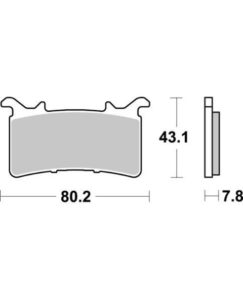 SBS KLOCKI HAMULCOWE KH757 RACING DUAL SINTER KOLOR ZŁOTY TARCZA LEWA PRZÓD BMW M 1000 RR '21-'24, HONDA CBR 1000 RR '20-'23, (S SBS