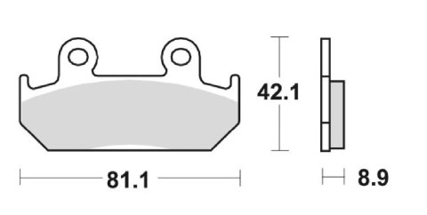 SCHUH WYPRZEDAŻ KLOCKI HAMULCOWE KH121 HONDA CMX 450 86-89, CBR 600 87-94, XRV 750 90-92, PRZÓD MIX