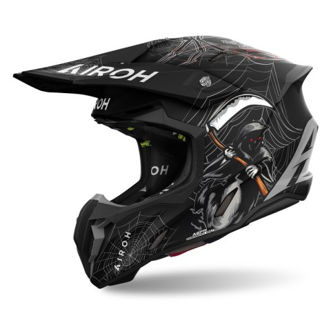 AIROH KASK CROSS / ENDURO / ATV / QUAD TWIST 3 ARCADE MATT KOLOR CZARNY/BIAŁY/SZARY MAT ROZMIAR L AIROH
