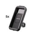 BIKETEC PRO PAKIET 5 SZTUK ETUI WODOODPORNE Z UCHWYTEM NA TELEFON MONTOWANE NA KIEROWNICĘ LUB LUSTERKO BIKETEC OM