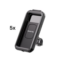 BIKETEC PRO PAKIET 5 SZTUK ETUI WODOODPORNE Z UCHWYTEM NA TELEFON MONTOWANE NA KIEROWNICĘ LUB LUSTERKO BIKETEC OM