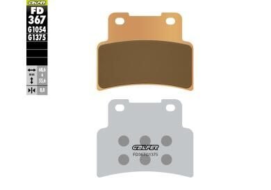 GALFER KLOCKI HAMULCOWE KH432 SPIEK METALICZNY (ZŁOTE) SINTER SPORT GALFER