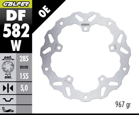 GALFER TARCZA HAMULCOWA PRZÓD KTM 390 ENDURO R '25- (WAVE FIXED) (285X155X5MM) GALFER