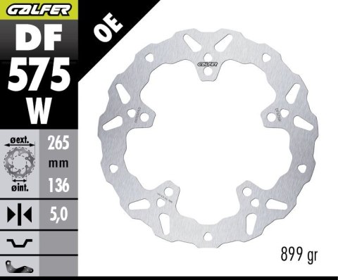 GALFER TARCZA HAMULCOWA TYŁ VOGE 900DSX '24- (265X136X5) (WAVE FIXED) GALFER
