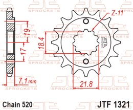 JT ZĘBATKA PRZEDNIA 2067 14 HONDA CRF 250 '13-'21, CRF 300 '21-'25, CBF 250 R '11-'19, CB 300 F / R '15-'25, CBR 300 R '14-'22,  JT ZĘBATKI