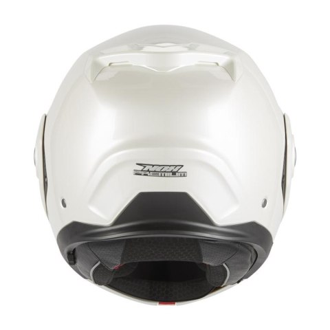 NOX PREMIUM KASK SZCZĘKOWY FLIP-BACK (SZCZĘKA DO TYŁU) Z BLENDĄ SPINNER KOLOR BIAŁY POŁYSK ROZMIAR XXL NOX