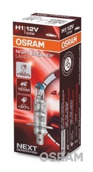 OSRAM ŻARÓWKA H1 12V, 55W P14.5S NIGHTBREAKERLASER - I SZTUKA OSRAM