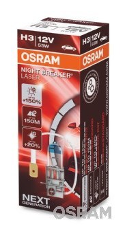 OSRAM ŻARÓWKA H3 12V 55W, PK22S NIGHTBREAKERLASER - 1 SZTUKA OSRAM