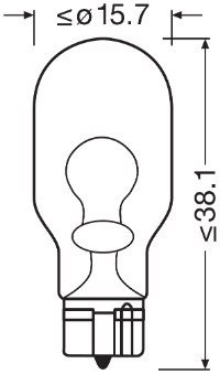 OSRAM ŻARÓWKA W16W 12V 16W, W2,1X9,5D, SV8,5-8 - 1 SZTUKA OSRAM