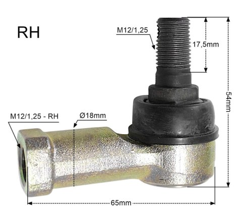 PROMX KOŃCÓWKA DRĄŻKA KIEROWNICZEGO PRAWA YAMAHA YFM 250/350/400/450 PROMX