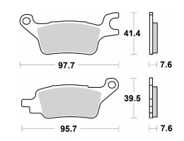 SBS KLOCKI HAMULCOWE KH... STREET STANDART CERAMIC PASUJE DO: YAMAHA CYGNUS RAY-ZR 125 '23-'25 , PRZÓD SBS