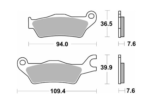 SBS KLOCKI HAMULCOWE KH715 STREET PERFORMANCE (EXCEL) SINTER KOLOR ZŁOTY PASUJE DO: SUZUKI GSX-S 125 18-25, GSXR 125 R 18-24, GS SBS