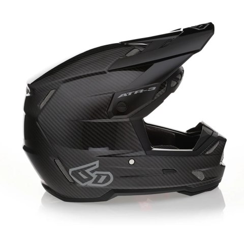 6D HELMETS KASK CROSS/ENDURO MODEL ATR-3 SOLID GLOSS BLACK FIM (FRHPhe-02) KOLOR CZARNY/SZARY ROZMIAR M ( 57 - 58 CM ) 6D HELMETS