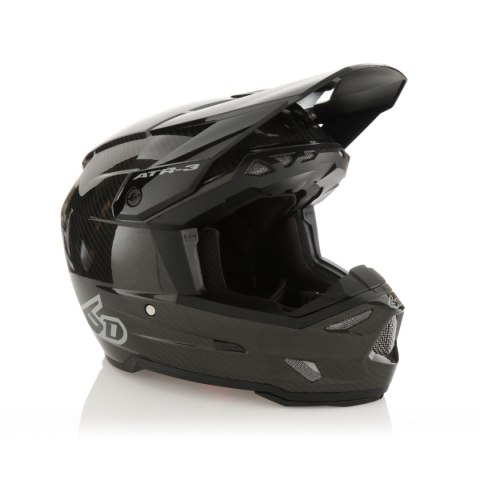 6D HELMETS KASK CROSS/ENDURO MODEL ATR-3 SOLID GLOSS BLACK FIM (FRHPhe-02) KOLOR CZARNY/SZARY ROZMIAR M ( 57 - 58 CM ) 6D HELMETS