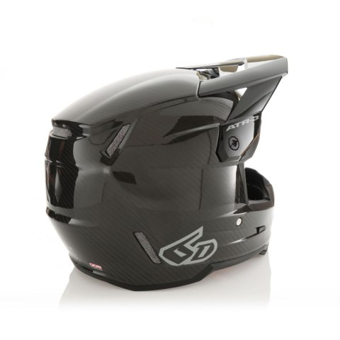 6D HELMETS KASK CROSS/ENDURO MODEL ATR-3 SOLID GLOSS BLACK FIM (FRHPhe-02) KOLOR CZARNY/SZARY ROZMIAR M ( 57 - 58 CM ) 6D HELMETS