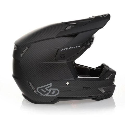 6D HELMETS KASK CROSS/ENDURO MODEL ATR-3 SOLID MATTE BLACK FIM (FRHPhe-02) KOLOR CZARNY/SZARY ROZMIAR S 6D HELMETS