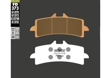GALFER KLOCKI HAMULCOWE KH447 SPIEK METALICZNY (ZŁOTE) SINTER SPORT RACING, PRZÓD (BREMBO) GALFER