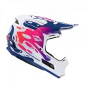 KENNY RACING KASK CROSS/ENDURO MODEL PERFORMANCE ERT GRAPHIC FLUID KOLOR BIAŁY/NIEBIESKI/RÓŻOWY ROZMIAR XL ( 61 - 62 CM ) KENNY RACING