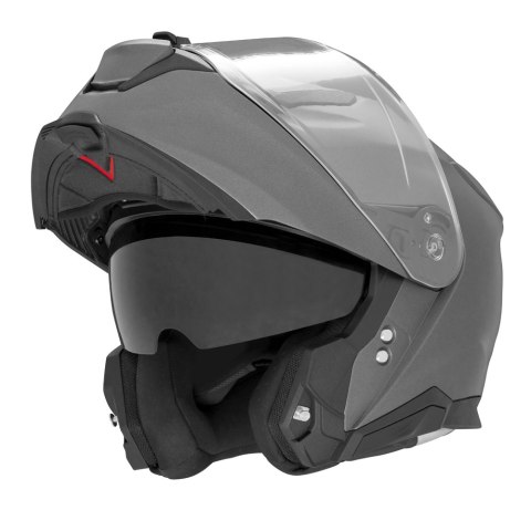 NOX KASK SZCZĘKOWY (FLIP-UP) Z BLENDĄ N967 SOLID KOLOR TYTANOWY MAT ROZMIAR S NOX