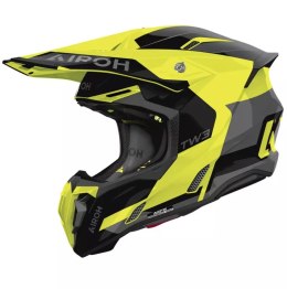 AIROH KASK CROSS / ENDURO / ATV / QUAD TWIST 3 FANCY YELLOW GLOSS KOLOR CZARNY/SZARY/ŻÓŁTY FLUO ROZMIAR M AIROH