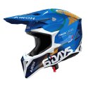 AIROH KASK CROSS / ENDURO / ATV / QUAD WRAAAP 6DAYS ITALY 2025 KOLOR NIEBIESKI/CZARNY/ BIAŁY ROZMIAR M AIROH