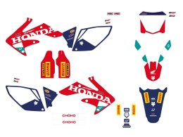 BLACKBIRD KOMPLET NAKLEJEK (OKLEIN) HONDA CRF 250R '04-'09, CRF 250X '04-'21 REPLICA TEAM HRC 25 HONDA BLACKBIRD