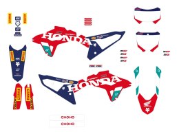 BLACKBIRD KOMPLET NAKLEJEK (OKLEIN) HONDA CRF 250R '25; CRF 450R '25-'26 REPLICA TEAM HRC 25 HONDA BLACKBIRD