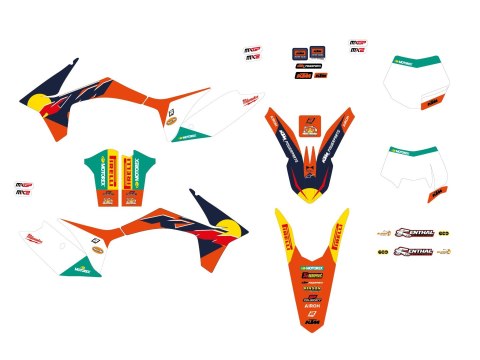 BLACKBIRD KOMPLET NAKLEJEK (OKLEIN) KTM SX/SX-F '11-'12, EXC/EXC-F '12-'13 REPLICA TEAM KTM FACTORY MXGP 26 BLACKBIRD