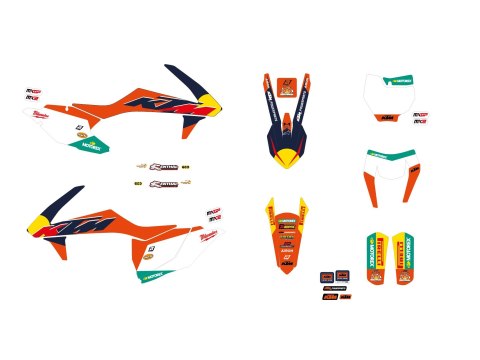 BLACKBIRD KOMPLET NAKLEJEK (OKLEIN) KTM SX/SX-F '16-'18, EXC/EXC-F '17-'19 REPLICA KTM FACTORY MXGP 26 BLACKBIRD