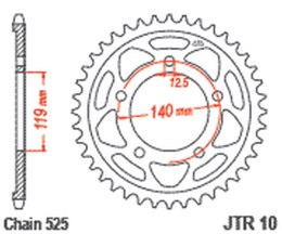 JT ZĘBATKA TYLNA 4671 46 BMW M 1000 RR '21-'26, S 1000 RR '24-'26 (467146JT) (ŁAŃC. 525) - ZAMÓWIĆ JT ZĘBATKI