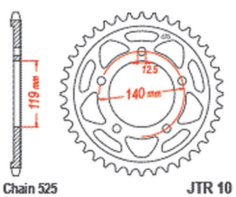 JT ZĘBATKA TYLNA 4671 46 BMW M 1000 RR '21-'26, S 1000 RR '24-'26 (467146JT) (ŁAŃC. 525) - ZAMÓWIĆ JT ZĘBATKI