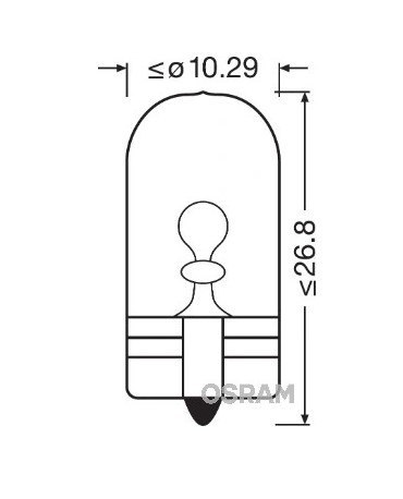 OSRAM ŻARÓWKA 12V 5W WY5W W2,1x9,5d (POMARAŃCZOWA - KIERUNKOWSKAZ) 1 SZTUKA OSRAM