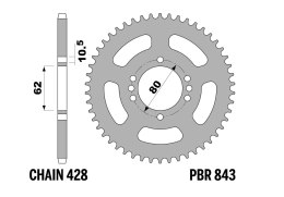 PBR 13/07 ZĘBATKA TYLNA 843 48 (ŁAŃC. 428) (MADE IN ITALY) PBR