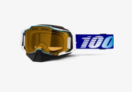 100 PROCENT GOGLE SNOWMOBILE DUAL PANE VENTED BLUE - YELLOW LENS KOLOR NIEBIESKI SZYBKA ŻÓŁTA 100 PROCENT