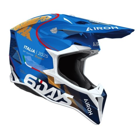 AIROH KASK CROSS / ENDURO / ATV / QUAD WRAAAP 6DAYS ITALY 2025 KOLOR NIEBIESKI/CZARNY/ BIAŁY ROZMIAR L AIROH