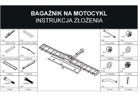 BIKETEC POJEDYNCZA PLATFORMA DO TRANSPORTU MOTOCYKLA (BAGAŻNIK SAMOCHODOWY) BIKETEC OM