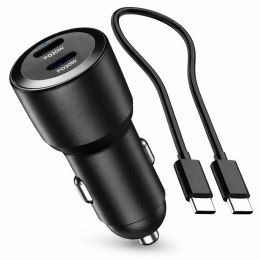 BIKETEC UNIWERSALNA ŁADOWARKA MOTOCYKLOWA/SAMOCHODOWA PODWÓJNA 60W USB-C POWER DELIVERY DO GNIAZDA ZAPALNICZKI (KABEL USB-C W ZE BIKETEC