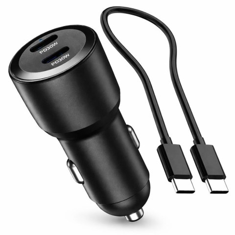 BIKETEC UNIWERSALNA ŁADOWARKA MOTOCYKLOWA/SAMOCHODOWA PODWÓJNA 60W USB-C POWER DELIVERY DO GNIAZDA ZAPALNICZKI (KABEL USB-C W ZE BIKETEC