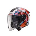 CABERG KASK OTWARTY JET OTWARTY FLYON II KOI BIAŁY/CZERWONY/POMARAŃCZOWY/NIEBIESKI ROZMIAR L CABERG
