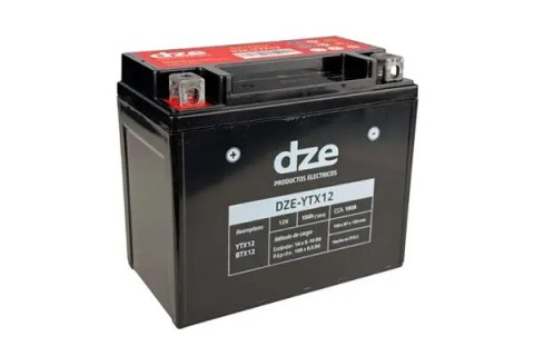 DZE AKUMULATOR ŻELOWY YTX12 12V 10AH 180A 150X87X105 BEZOBSŁUGOWY - ZALANY (12) DZE ELEKTRYKA