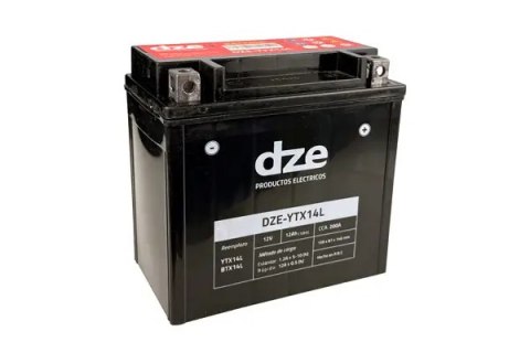 DZE AKUMULATOR ŻELOWY YTX14L 12V 12AH 200A 150X87X146 BEZOBSŁUGOWY - ZALANY (12) DZE ELEKTRYKA