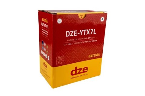 DZE AKUMULATOR ŻELOWY YTX7L 12V 6AH 100A 113X70X130 BEZOBSŁUGOWY - ZALANY (12) DZE ELEKTRYKA