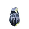 FIVE GLOVES RĘKAWICE SKÓRZANO-TEKSTYLNE TFX3 AIRFLOW KOLOR CZARNY/ŻÓŁTY FLUO ROZMIAR 10 (L) FIVE