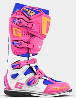 GAERNE BUTY CROSS/ENDURO SG-12 SHOCKWAVE LIMITED EDITION KOLOR RÓŻOWY/NIEBIESKI/POMARAŃCZOWY ROZMIAR 44 GAERNE