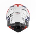 NOX KASK OFF ROAD / CROSS N634 STORM KOLOR BIAŁY/NIEBIESKI/CZERWONY ROZMIAR S NOX