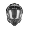 NOX PROMOCJA KASK OFFROAD / TRAIL DUOSPORT (DUAL) N312 TRACK Z SZYBKĄ I BLENDĄ KOLOR CZARNY MAT/SREBRNY ROZMIAR S NOX