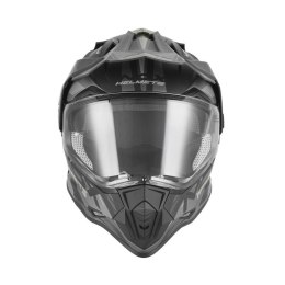 NOX PROMOCJA KASK OFFROAD / TRAIL DUOSPORT (DUAL) N312 TRACK Z SZYBKĄ I BLENDĄ KOLOR CZARNY MAT/SREBRNY ROZMIAR S NOX