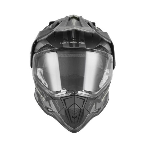 NOX PROMOCJA KASK OFFROAD / TRAIL DUOSPORT (DUAL) N312 TRACK Z SZYBKĄ I BLENDĄ KOLOR CZARNY MAT/SREBRNY ROZMIAR S NOX